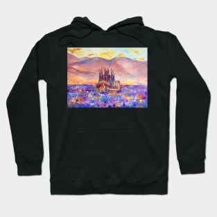 Barcelona In a Beautiful Evening Dress Hoodie